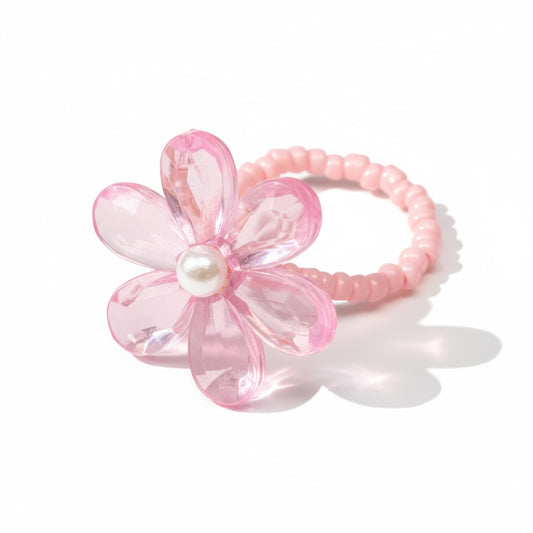Beaded Flower Ring Party Favor