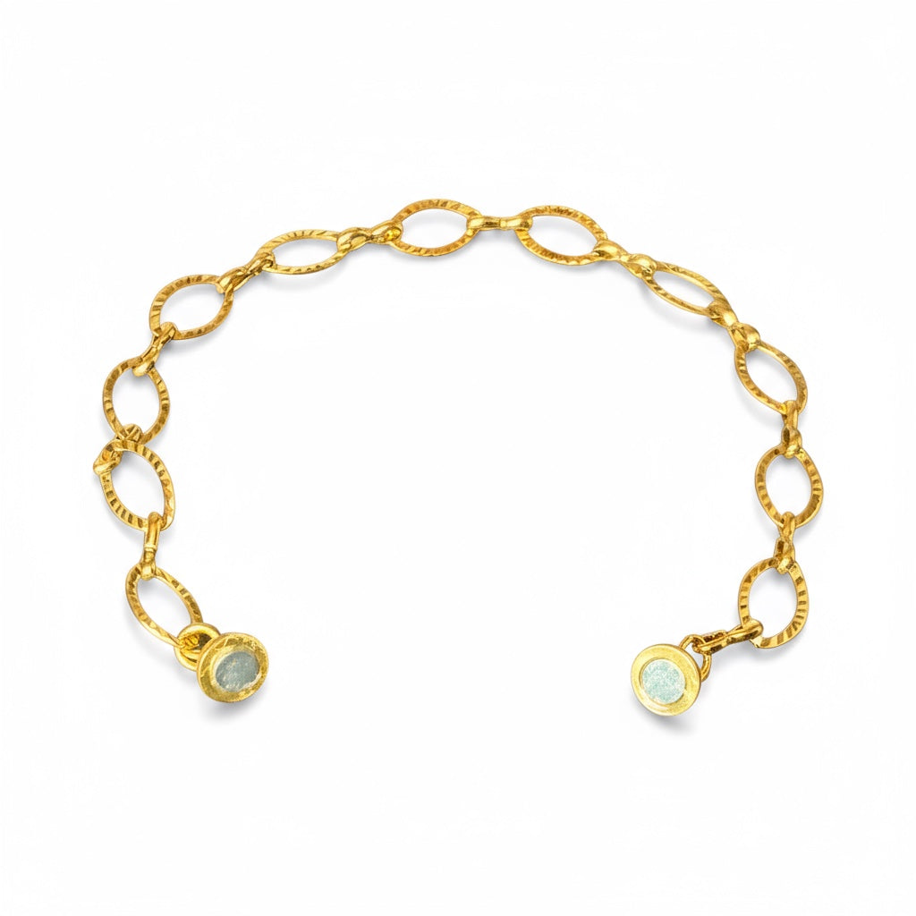Magnetic Hammered Gold Bracelet