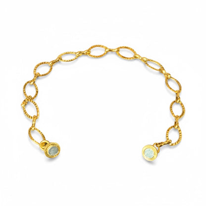 Magnetic Hammered Gold Bracelet