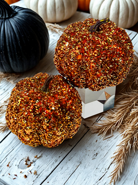 Glam & Glitter Pumpkin Decor