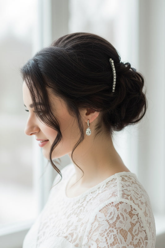 Bridal Hair Embellishments Crystalline Straight Bar (4 pcs.)