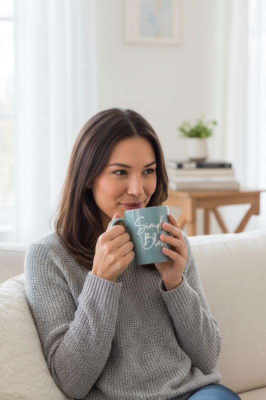 SIMPLY BLESSED Turquoise Mug